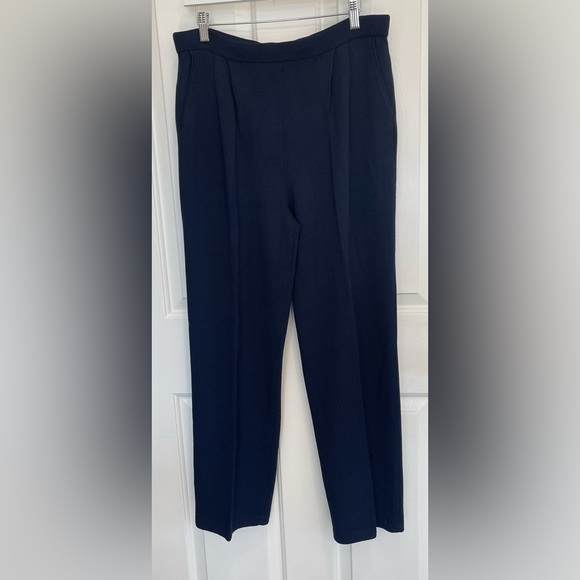 St. John Collection by Marie Gray Knit Navy Pants High Waist Size 10 - Picture 5 of 12